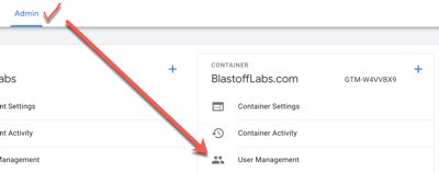 Google Tag Manager User Account